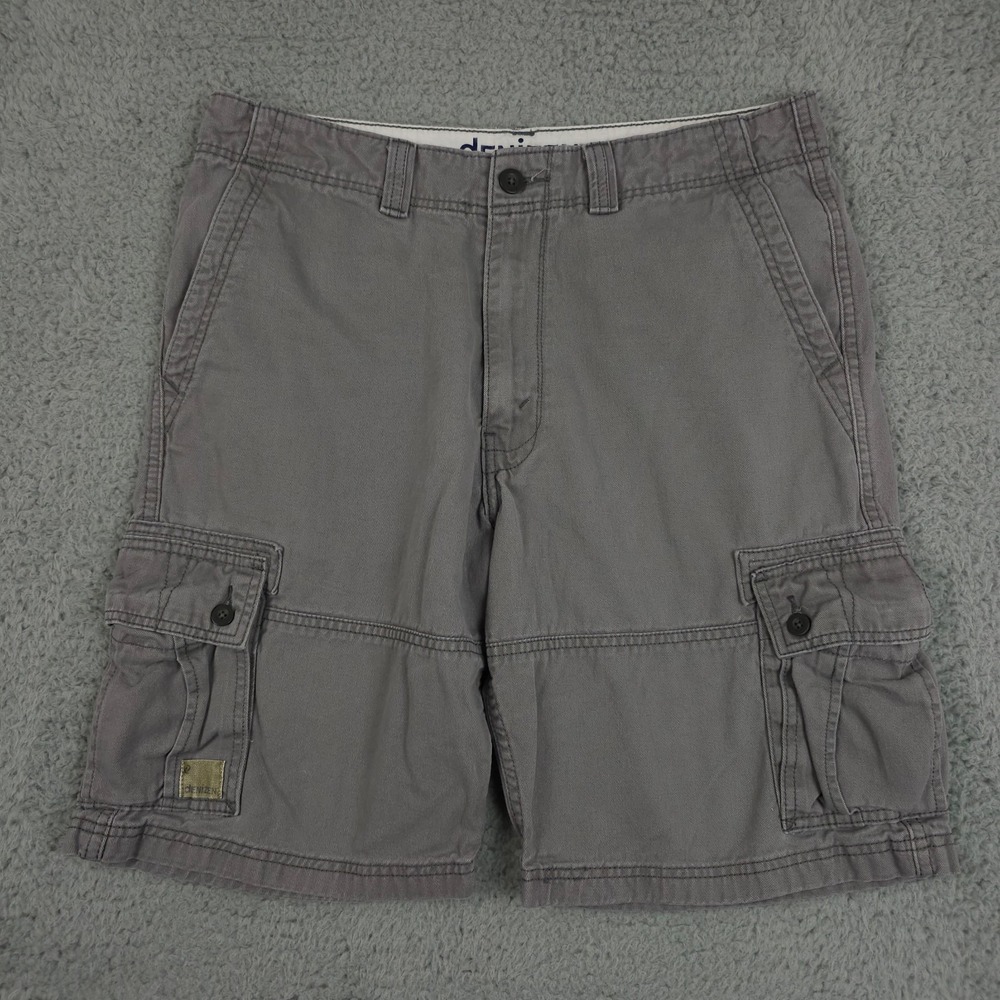 Denizen for Levis Shorts Mens 34 Gray Cargo Cotton Utility Outdoors Workwear 11"